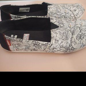 Marvel x  women's Toms Slip Ons SZ 9